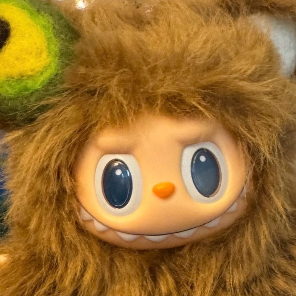 NEW Custom Labubu with Blue Eyes and Removable Avocado Pin